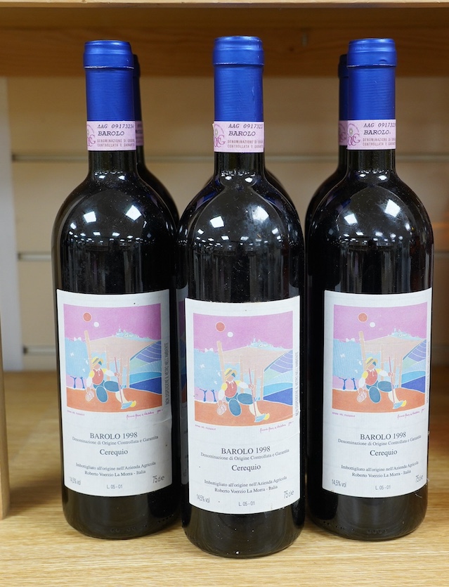 Seven bottles of Barolo Cerequio 1998, Roberto Voerzio La Morra. Condition - good